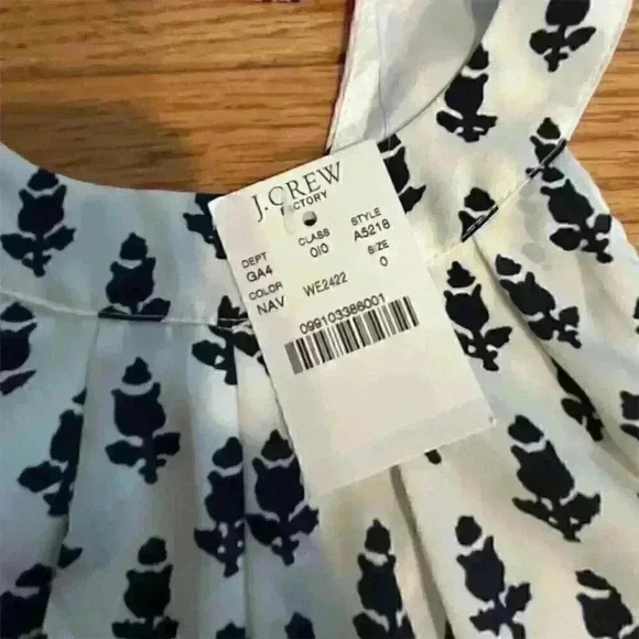 J.Crew Women's Sleeveless Halter Dress Size 0 Black & White Print Summer A-Line - Picture 3 of 7